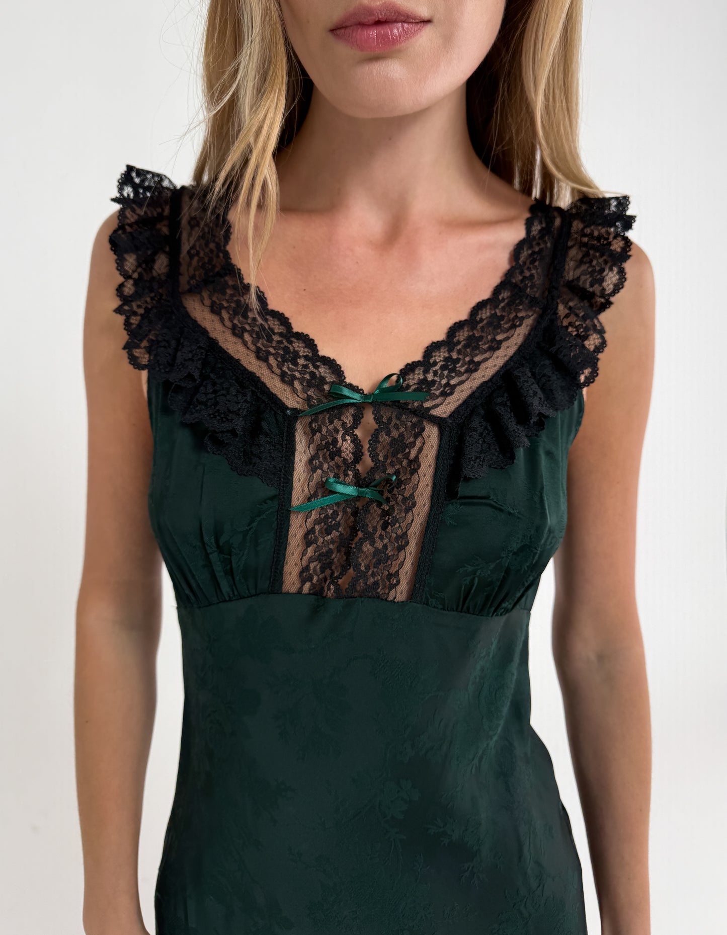 Windsor Maxi Dress | Emerald Jacquard