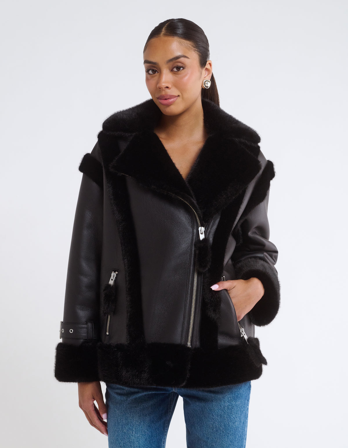 Wrangler Shearling Jacket | Black