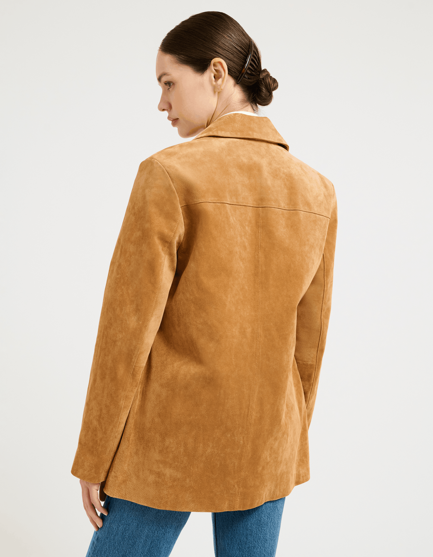 Genuine suede, Button up front Suede Jacket with Chore pockets, Boxy fit