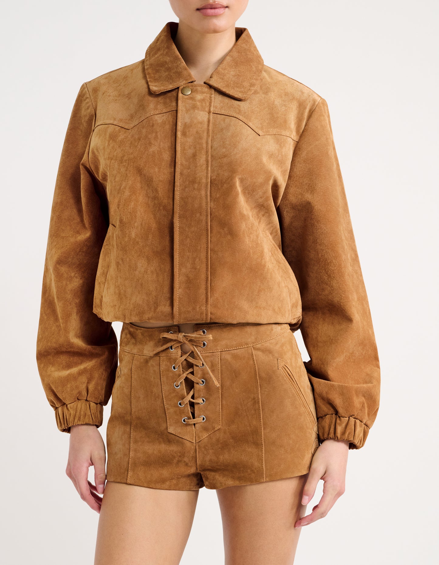 Yellowstone Suede Microshort in Saddle Suede