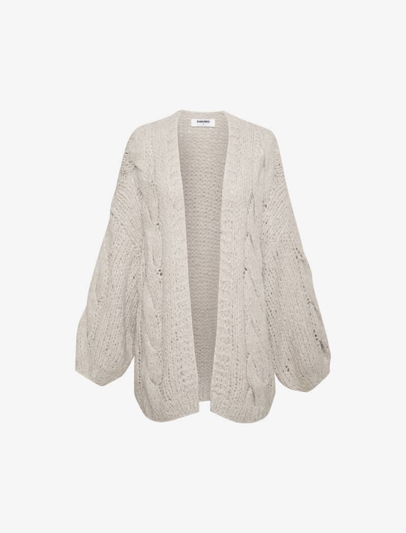 Aspen Cardigan | White Smoke - Cardigan