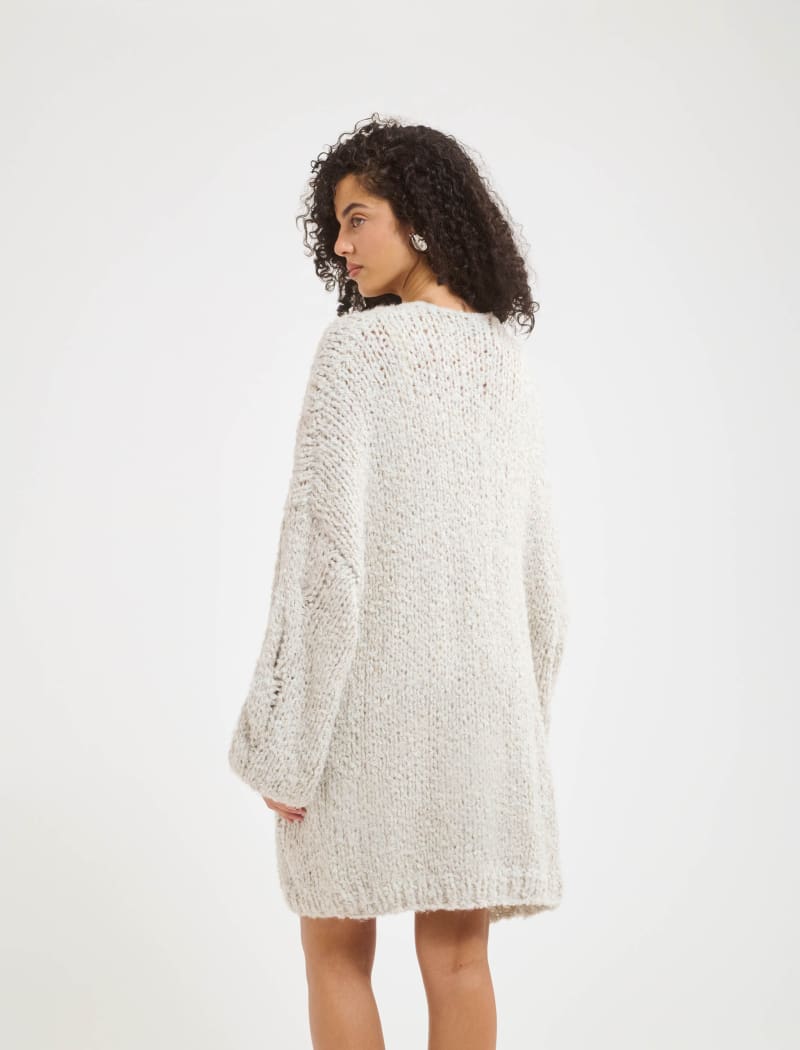 Aspen Cardigan | White Smoke - Cardigan