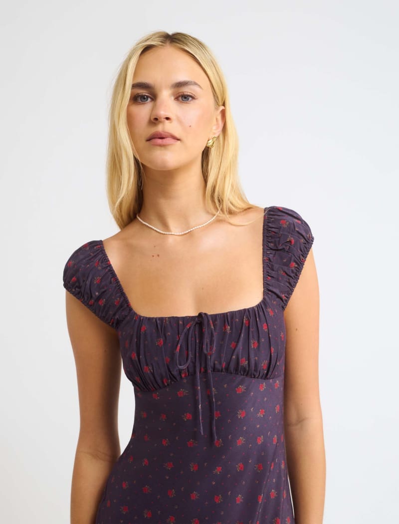 Callaway Midi Dress | Midnight Bloom