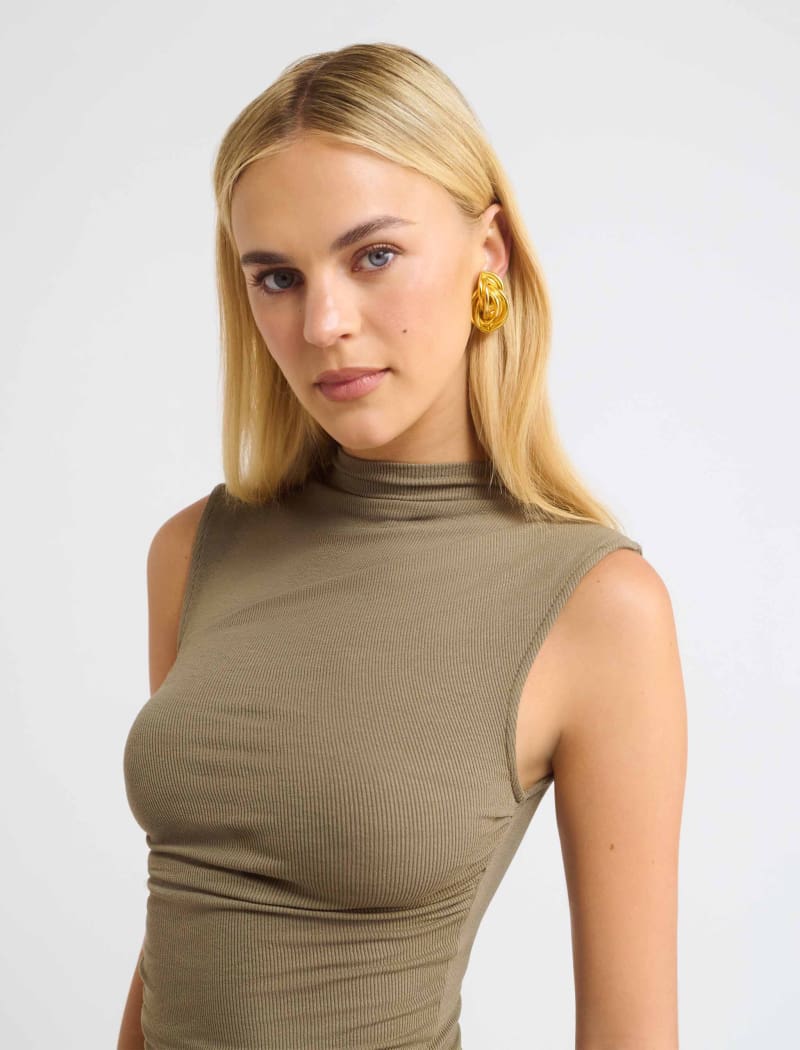 Contour Midi Dress | Olive