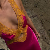 Crossroads Maxi Dress | Fuchsia