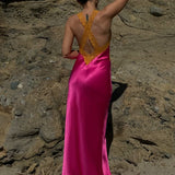 Crossroads Maxi Dress | Fuchsia