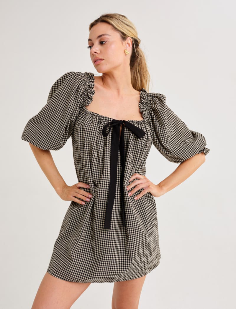 Darling Mini Dress | Black Gingham Rumored Darling Mini Dress | Black Gingham Rumored