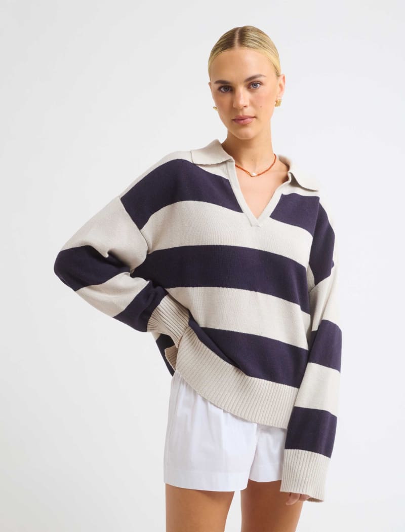 Delancey Sweater | Nautical Stripe - Sweaters