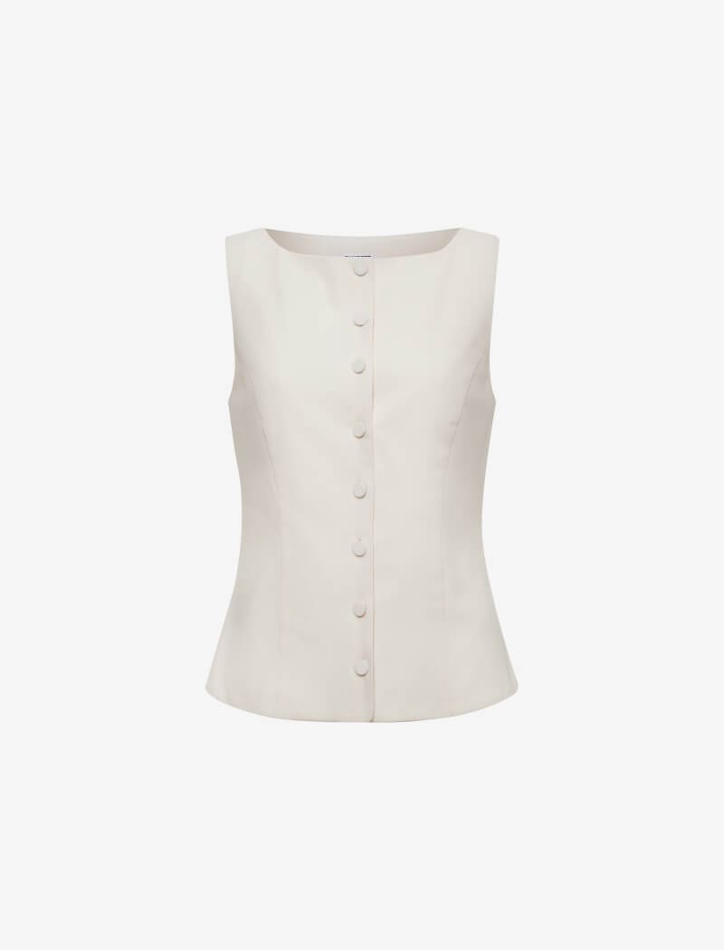 Everly Top | Cream - Tops