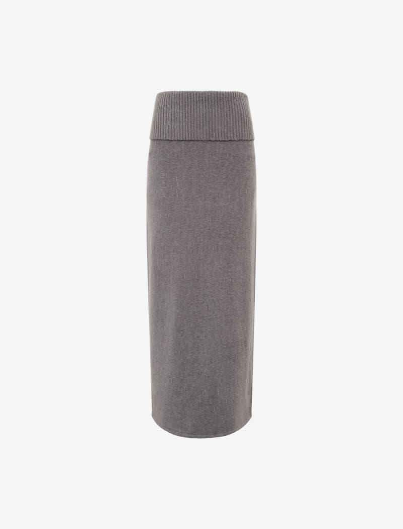 Fairfield Foldover Maxi Skirt | Heather Grey
