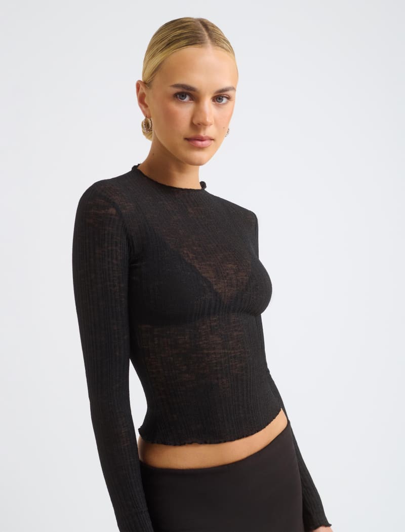 Hudson Top | Black - Long Sleeve