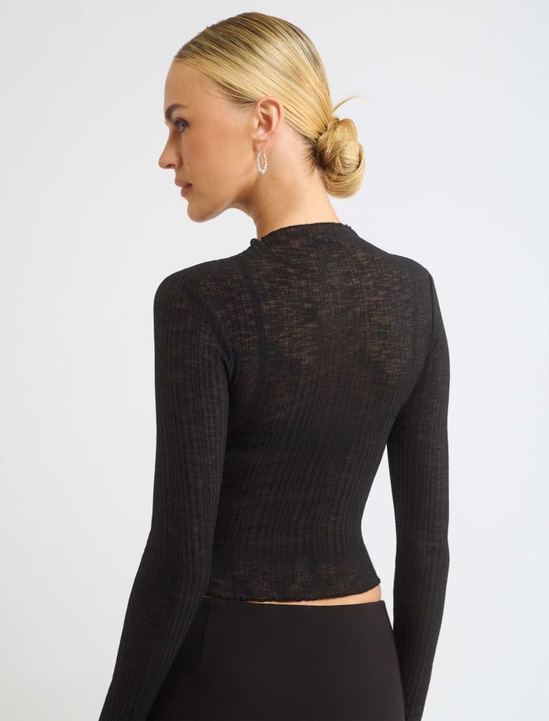 Hudson Top | Black - Long Sleeve