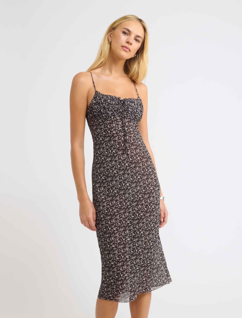 Jardin Midi Dress | Midnight Vine - Midi Dress