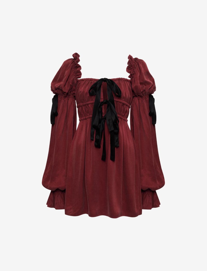 Macbeth Mini Dress | Burgundy
