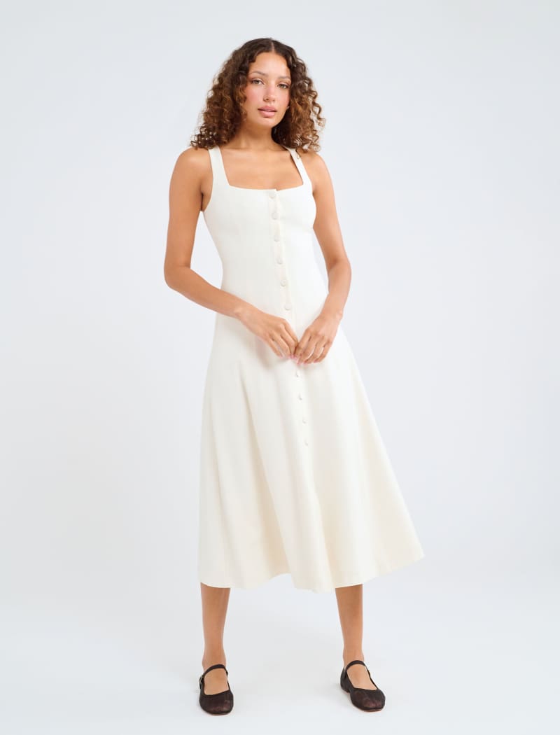 Mayfair Midi Dress | Cream - Midi Dress