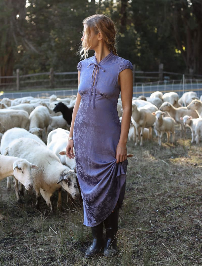 Portofino Maxi Dress | Indigo Jacquard - Maxi Dress