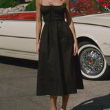 Positano Midi Dress | Black - Midi Dress