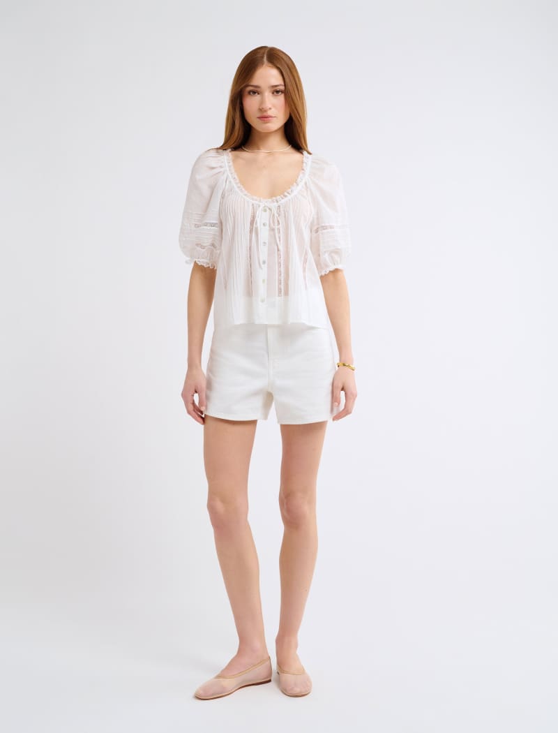 Prairie Top | White - Blouse