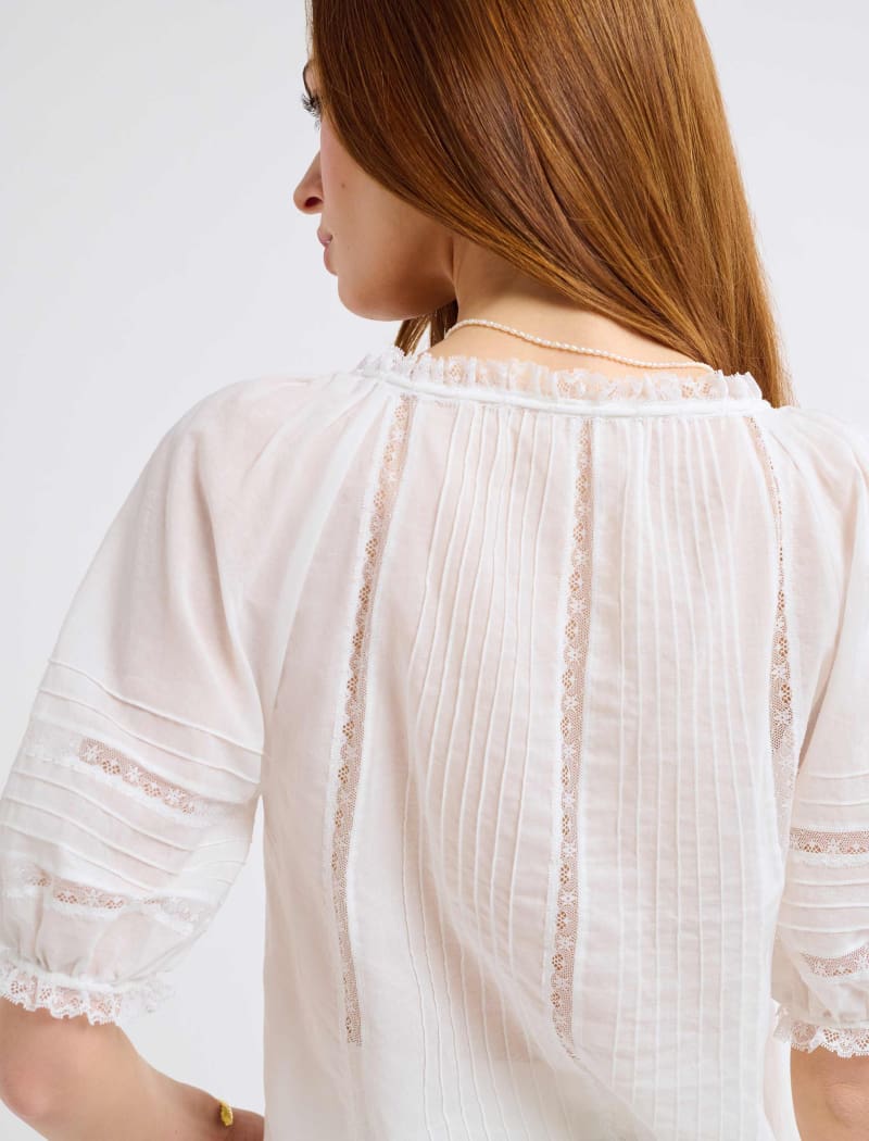Prairie Top | White - Blouse