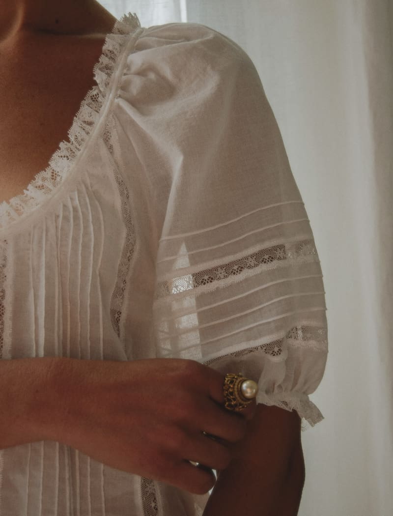 Prairie Top | White - Blouse