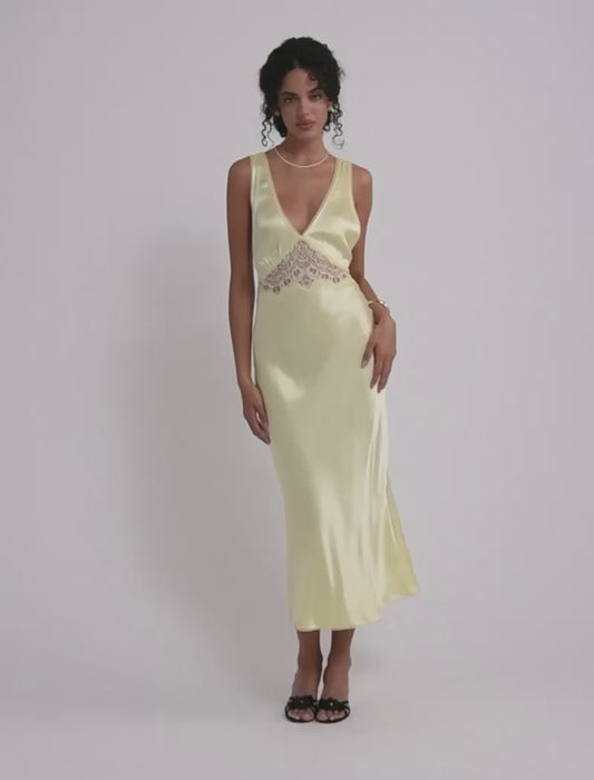 Vanity Midi Dress | Buttercream