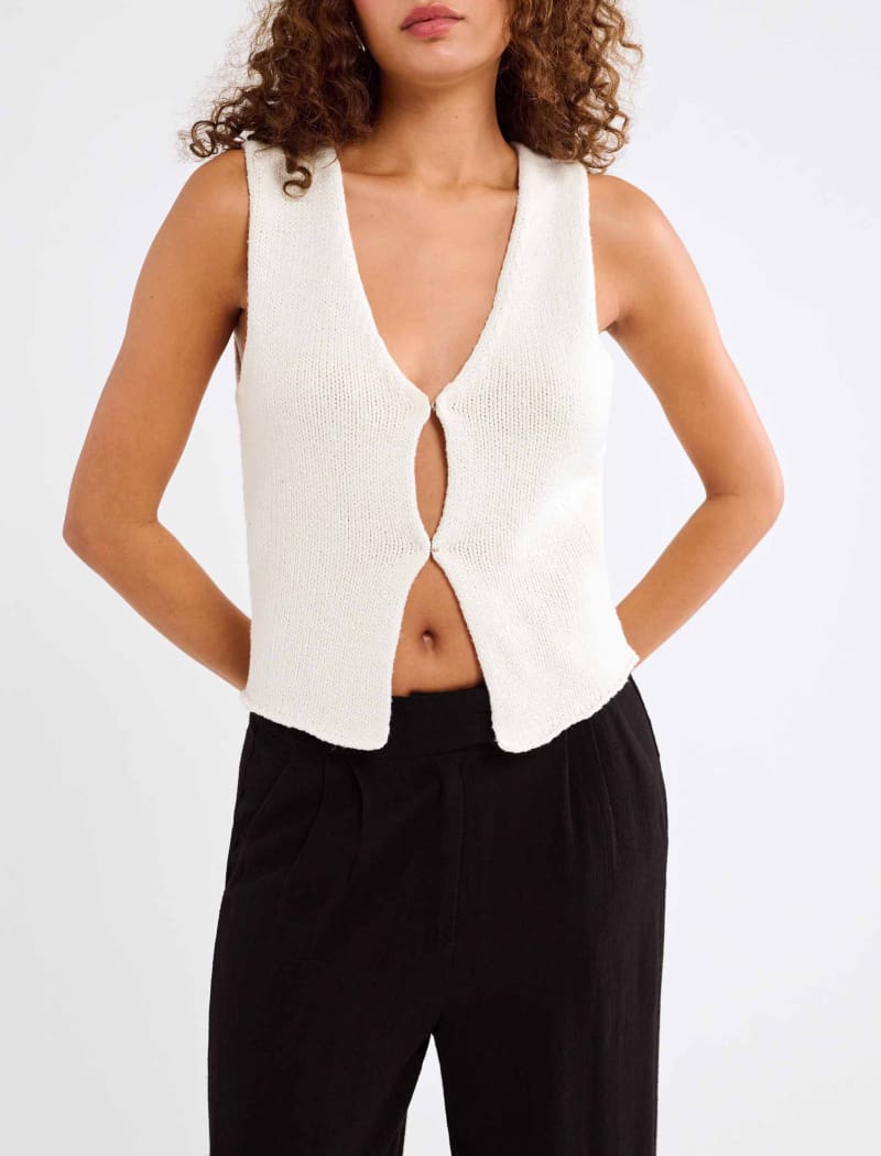 Prince Street Top | Ecru - Vest