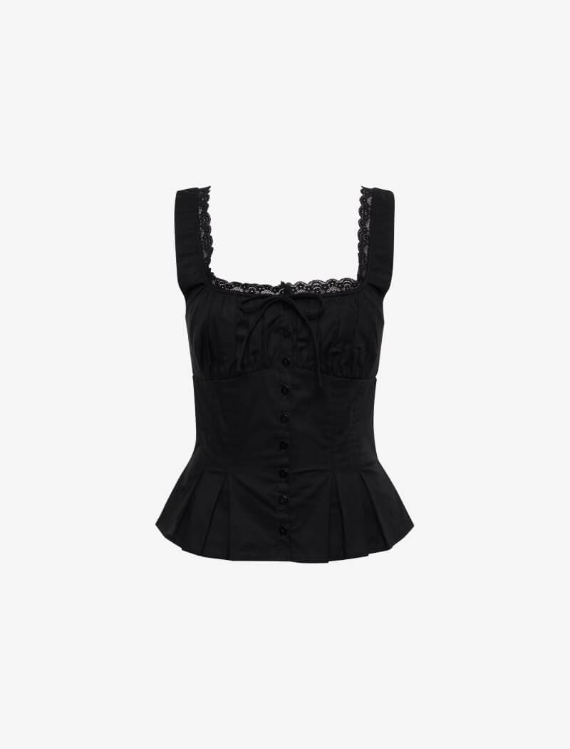 Rosemilk Top | Black - Camis and Tanks