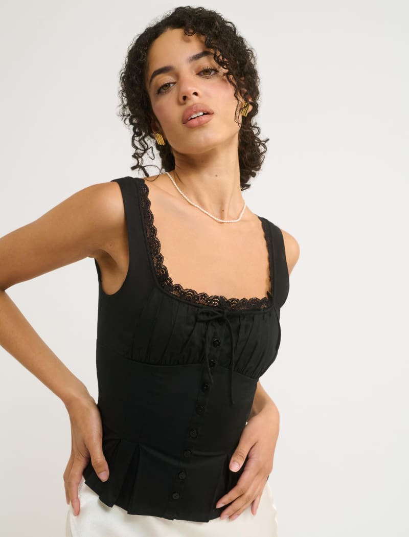 Rosemilk Top | Black - Camis and Tanks