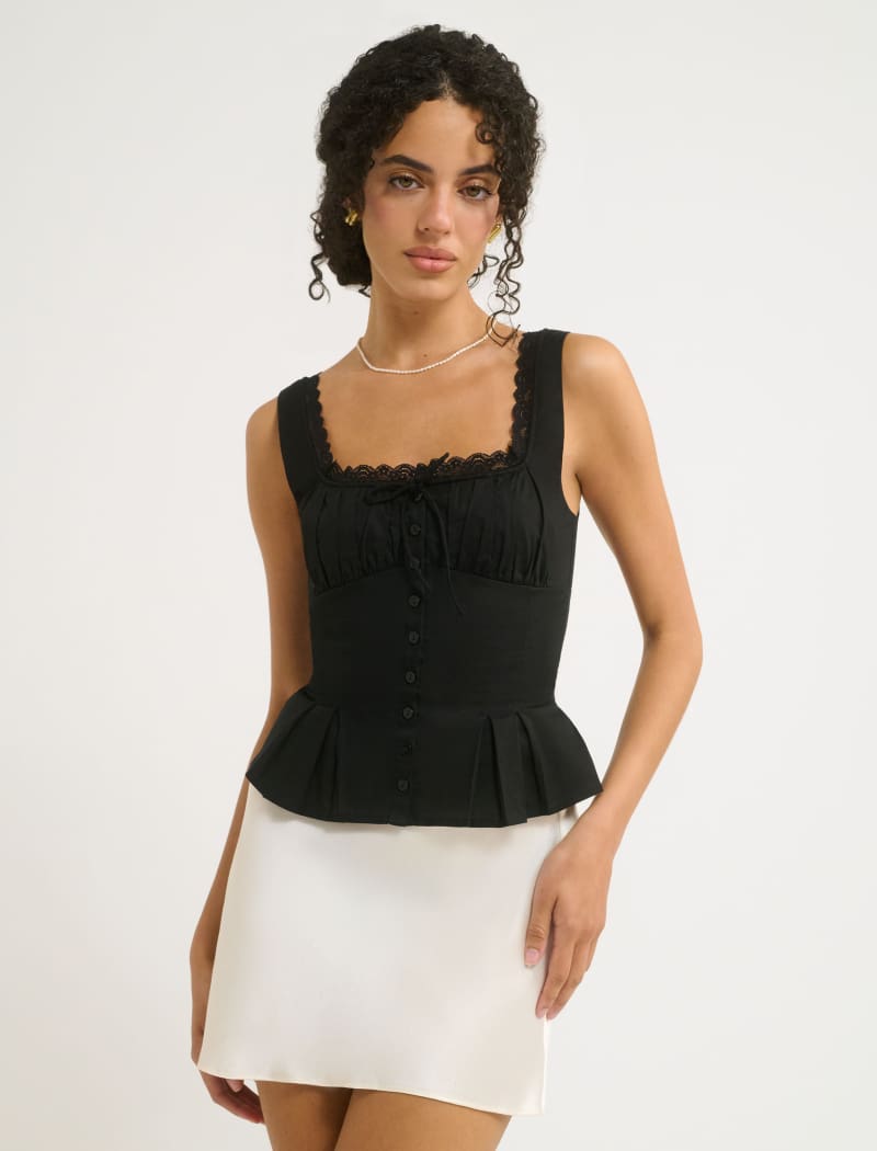 Rosemilk Top | Black - Camis and Tanks