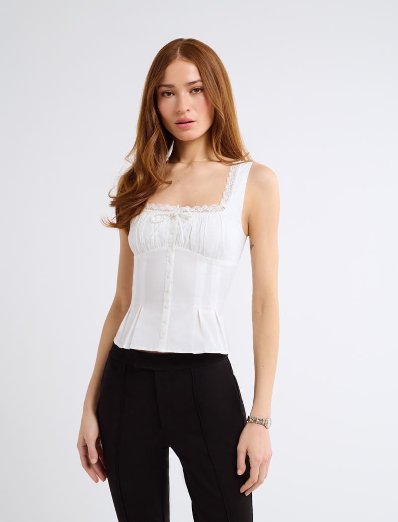 Rosemilk Top | White - Camis and Tanks