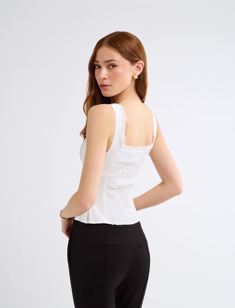 Rosemilk Top | White - Camis and Tanks