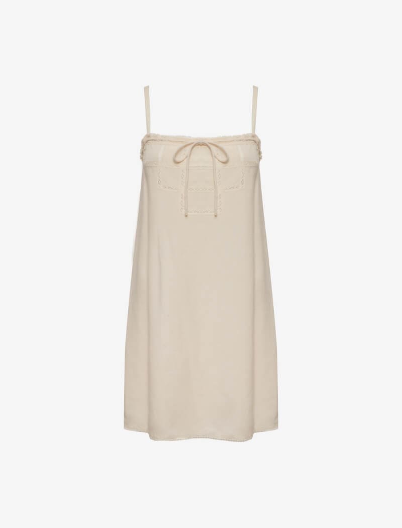 Sea Breeze Mini Dress | Cream - Mini Dress