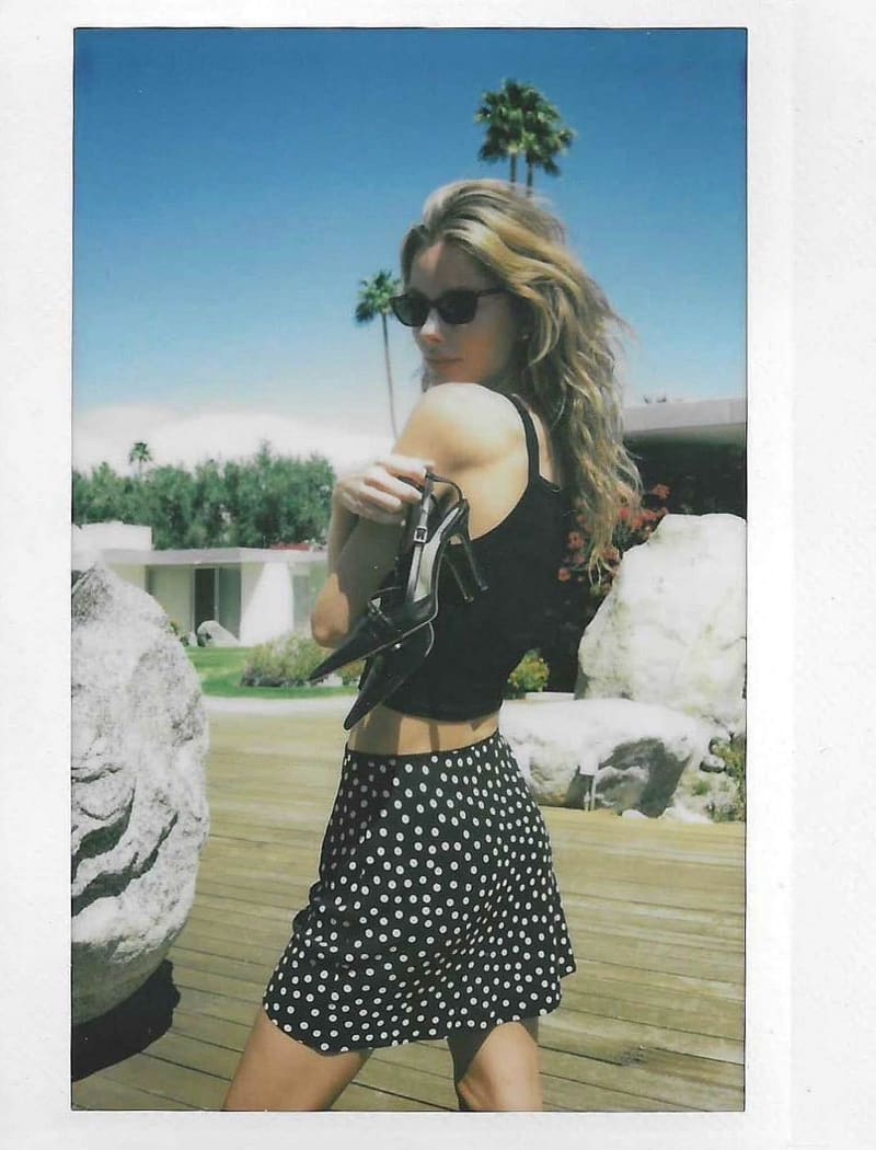 Silhouette Mini Skirt | Black Ditsy Dot - Mini Skirt