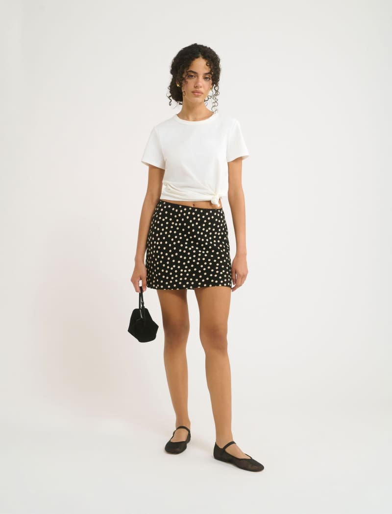 Silhouette Mini Skirt | Ditsy Dot - Mini Skirt
