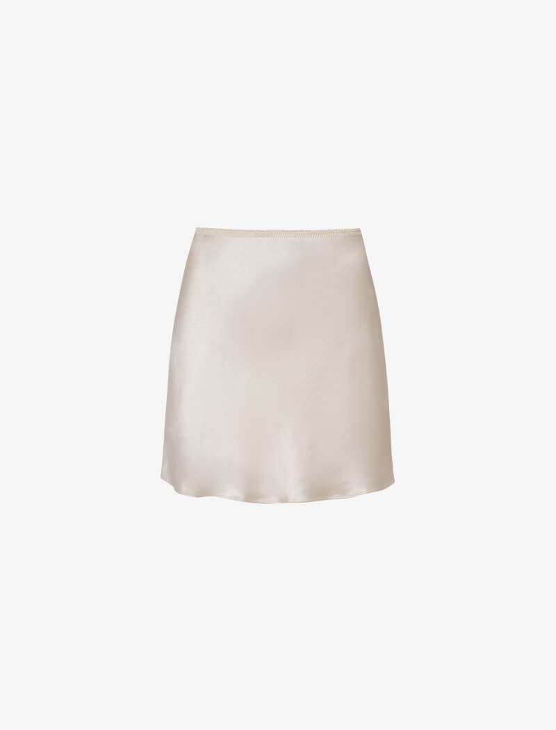 Silhouette Mini Skirt | Ivory - Mini Skirt