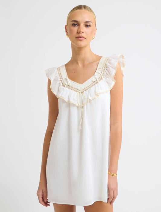 Teacup Mini Dress | White - Mini Dress