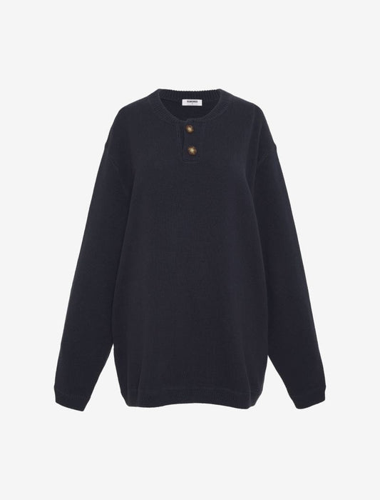 Varsity Henley | Navy - Knitwear