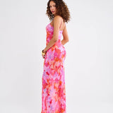 Vintage Slip Maxi Dress | Watercolor Pansy - Maxi Dress