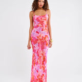 Vintage Slip Maxi Dress | Watercolor Pansy - Maxi Dress