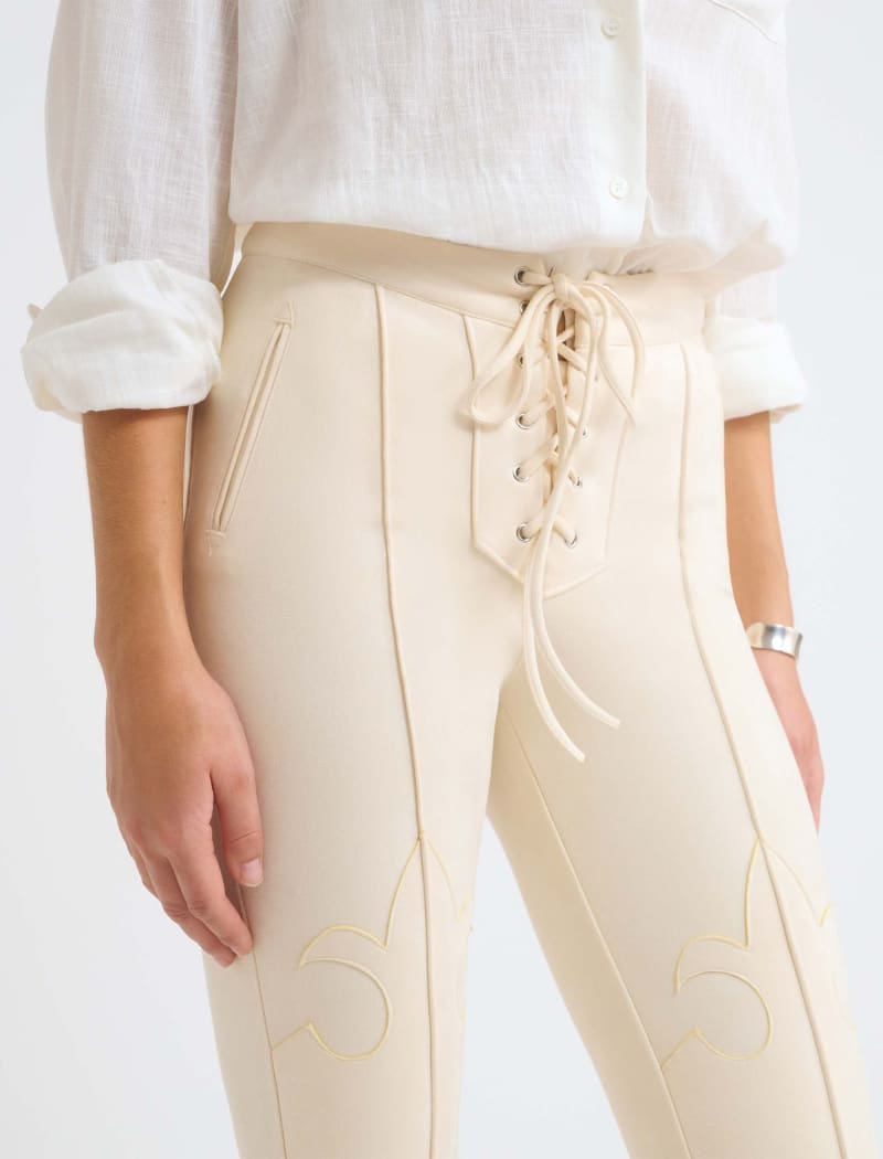 Yellowstone Pant | Cream Suede - Pants