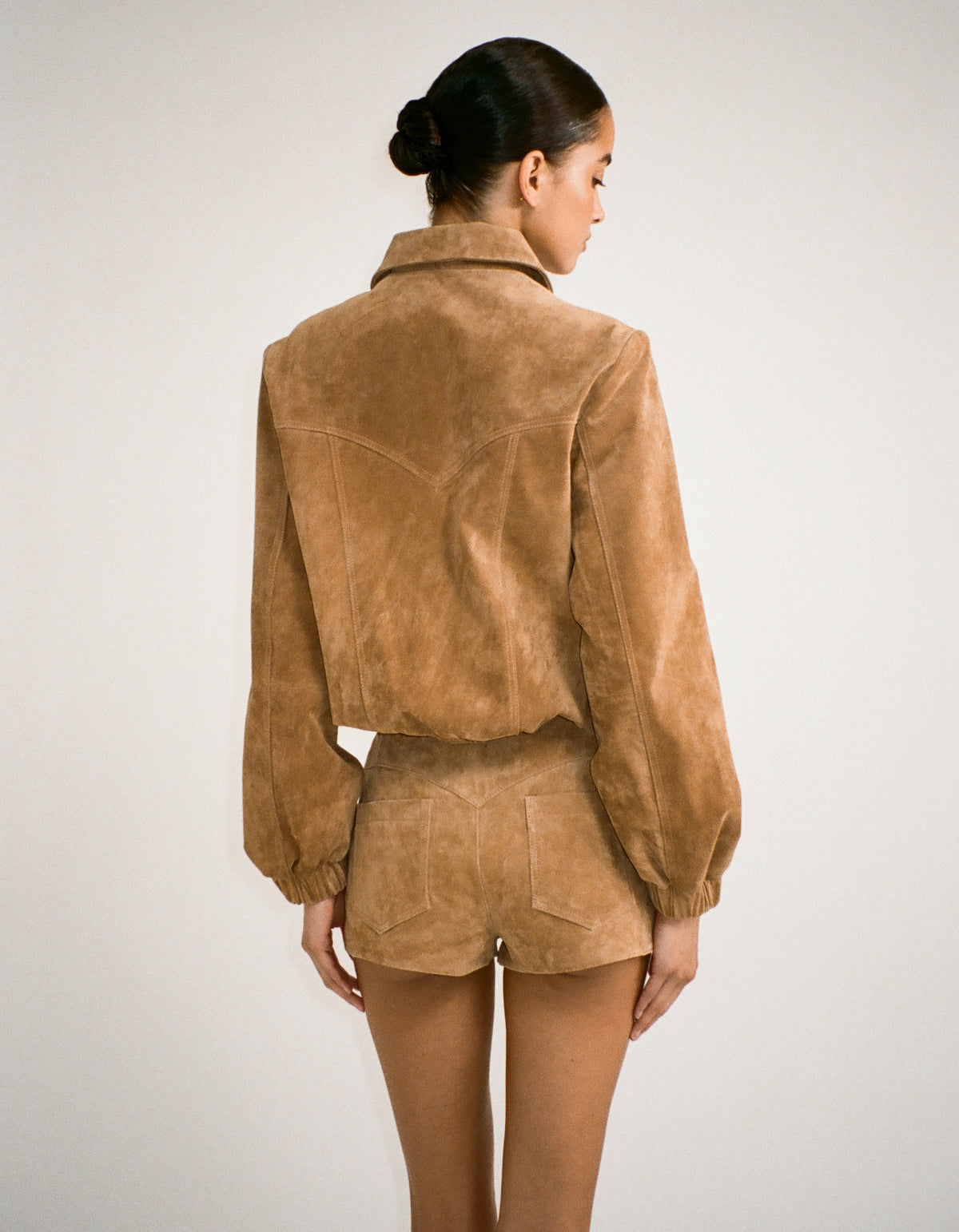 Preston Bomber | Saddle Suede