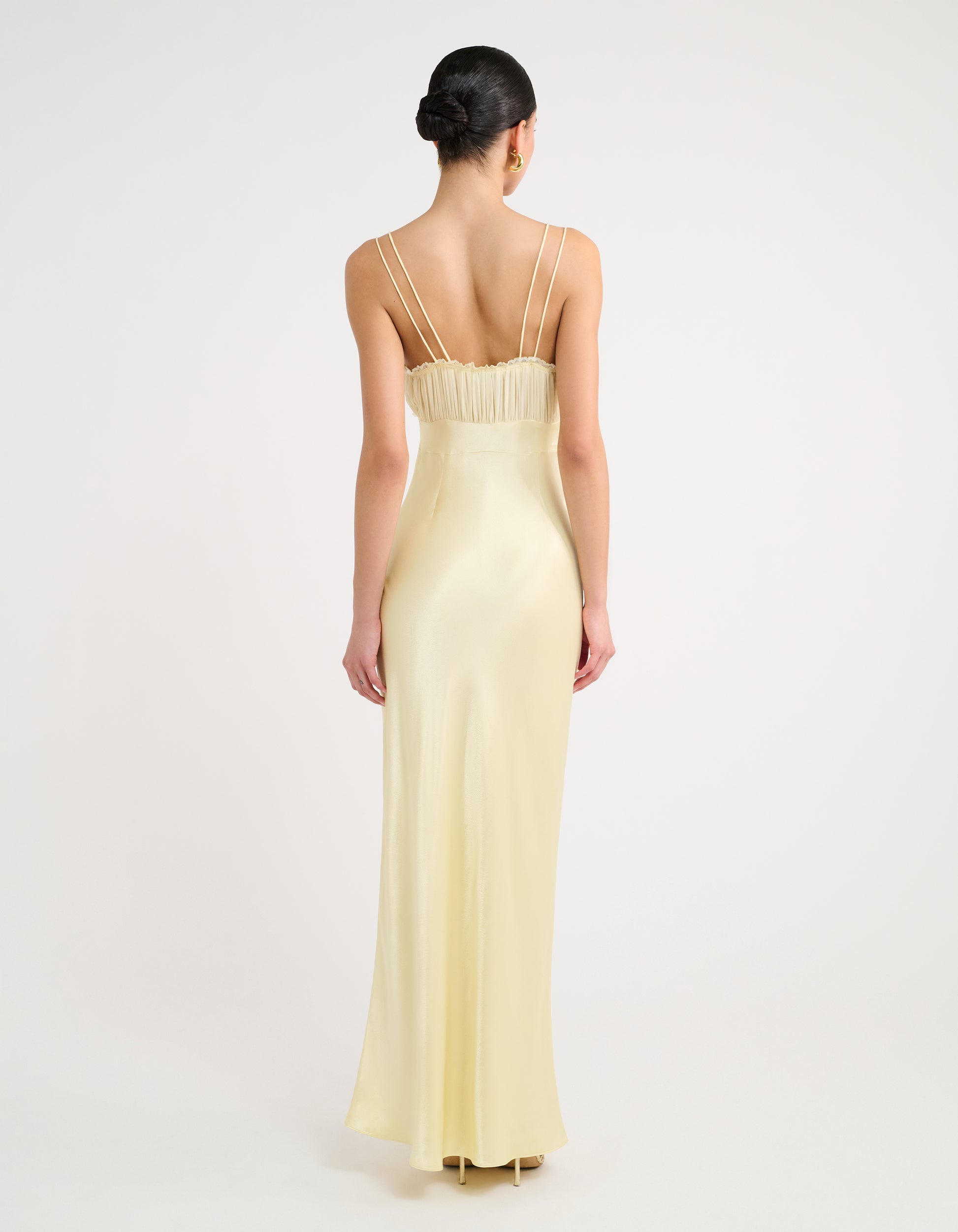 Antique Maxi Dress | Custard | Size M