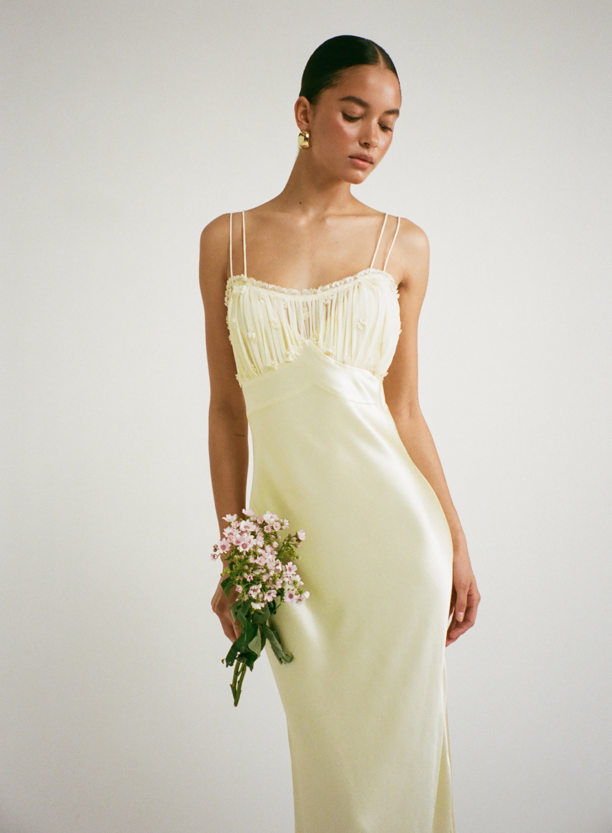 Antique Maxi Dress| Custard
