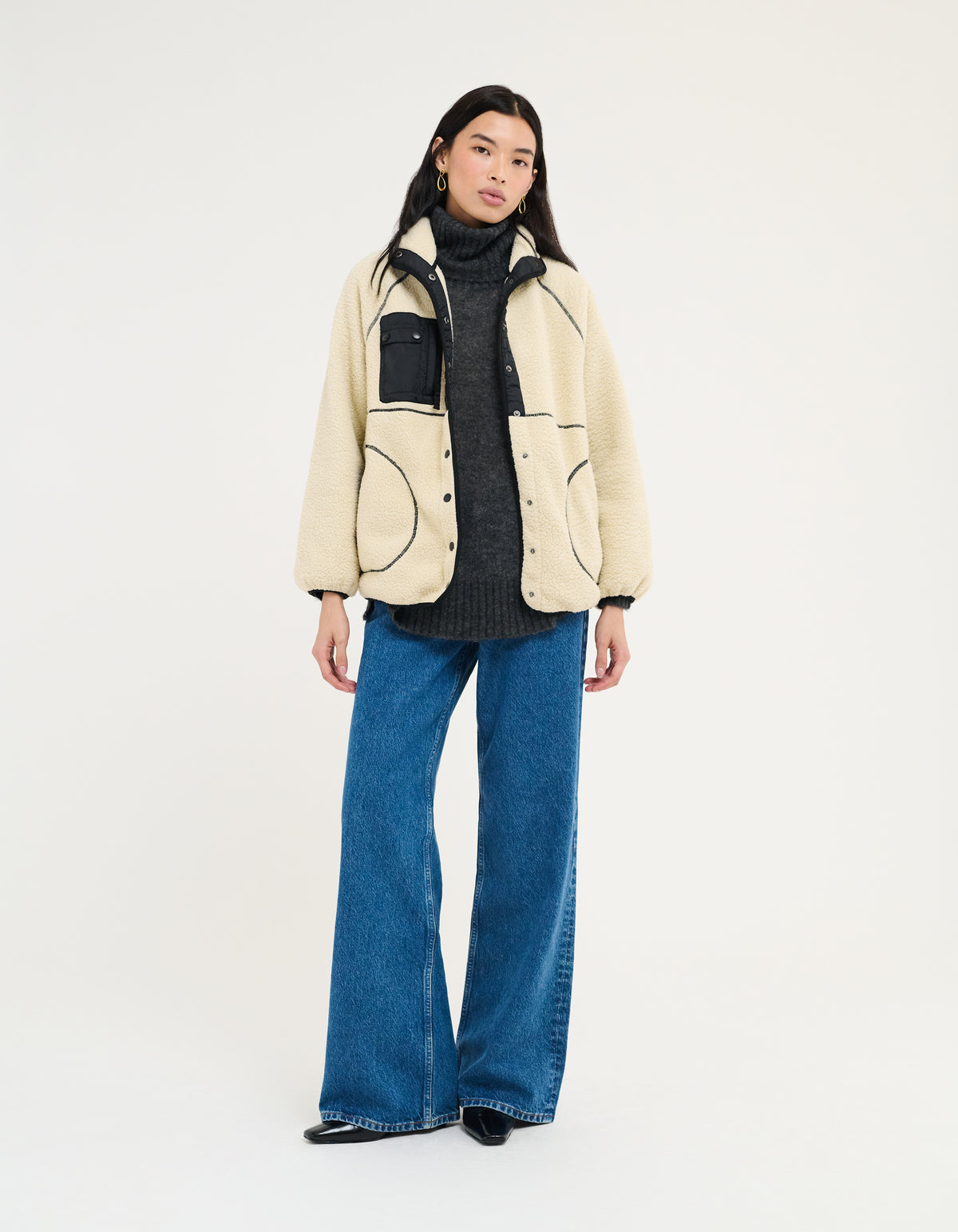 Aprés Sherpa Jacket in Ecru