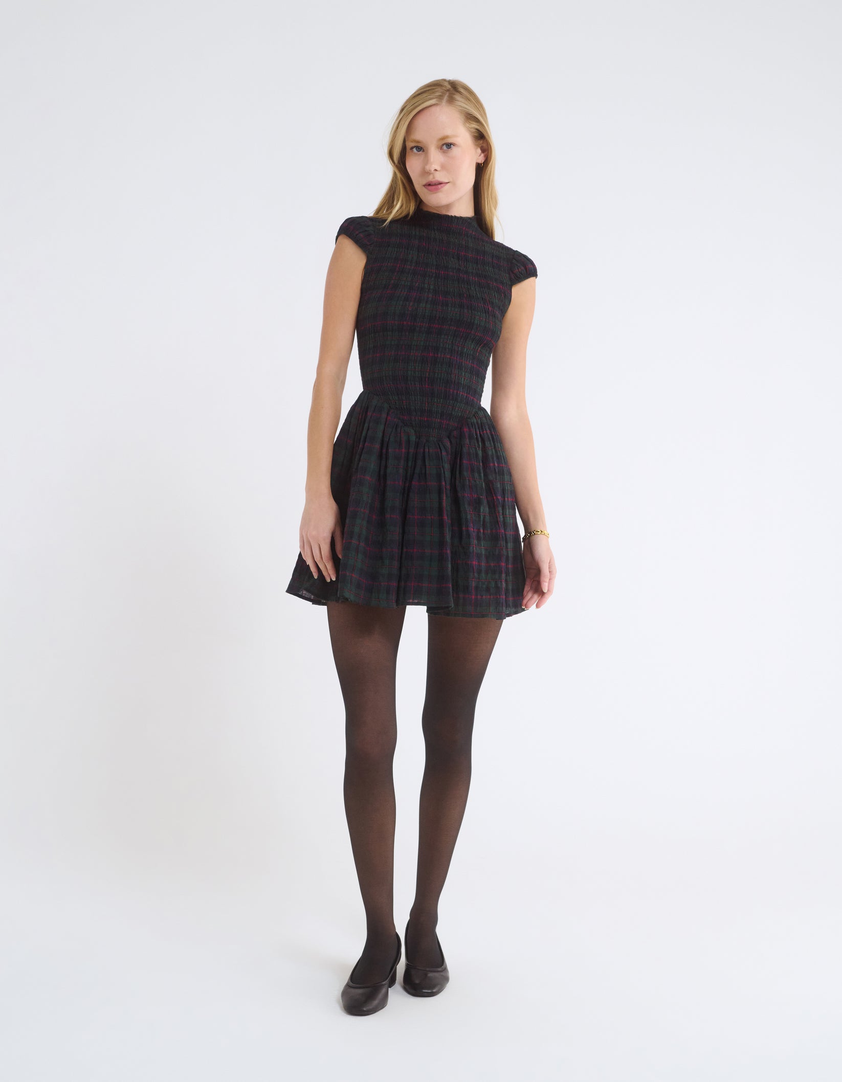 Barclay Dress Modern Tartan Blanket Wave Style