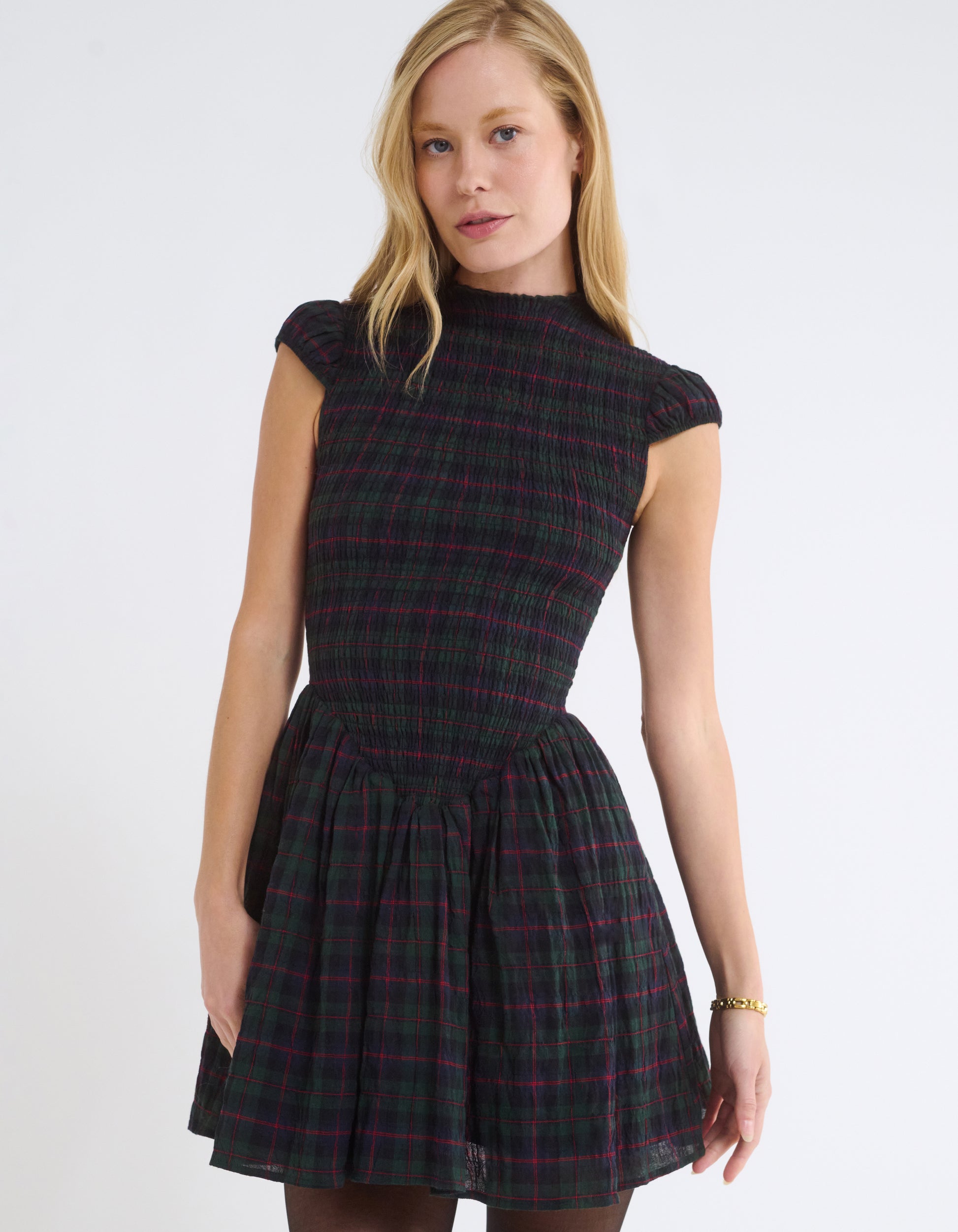 Barclay Mini Dress | Mulberry Tartan - XS Barclay Mini Dress | Mulberry Tartan - XS