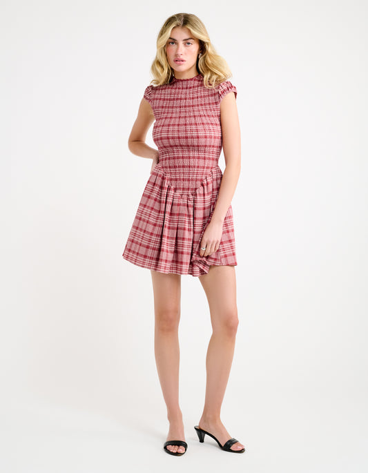 Barclay Mini Dress | Juneberry Plaid