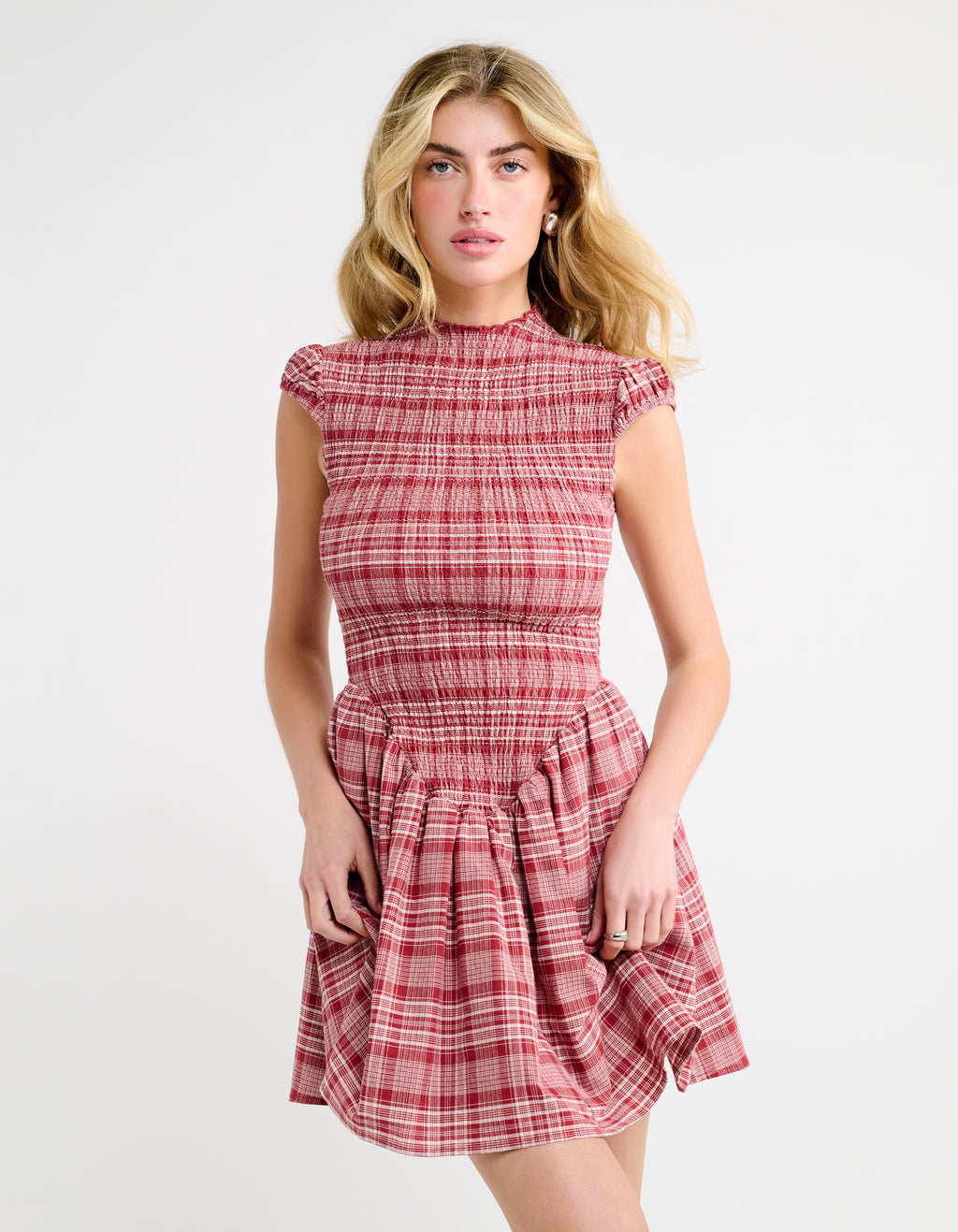 Barclay Mini Dress Juneberry Plaid