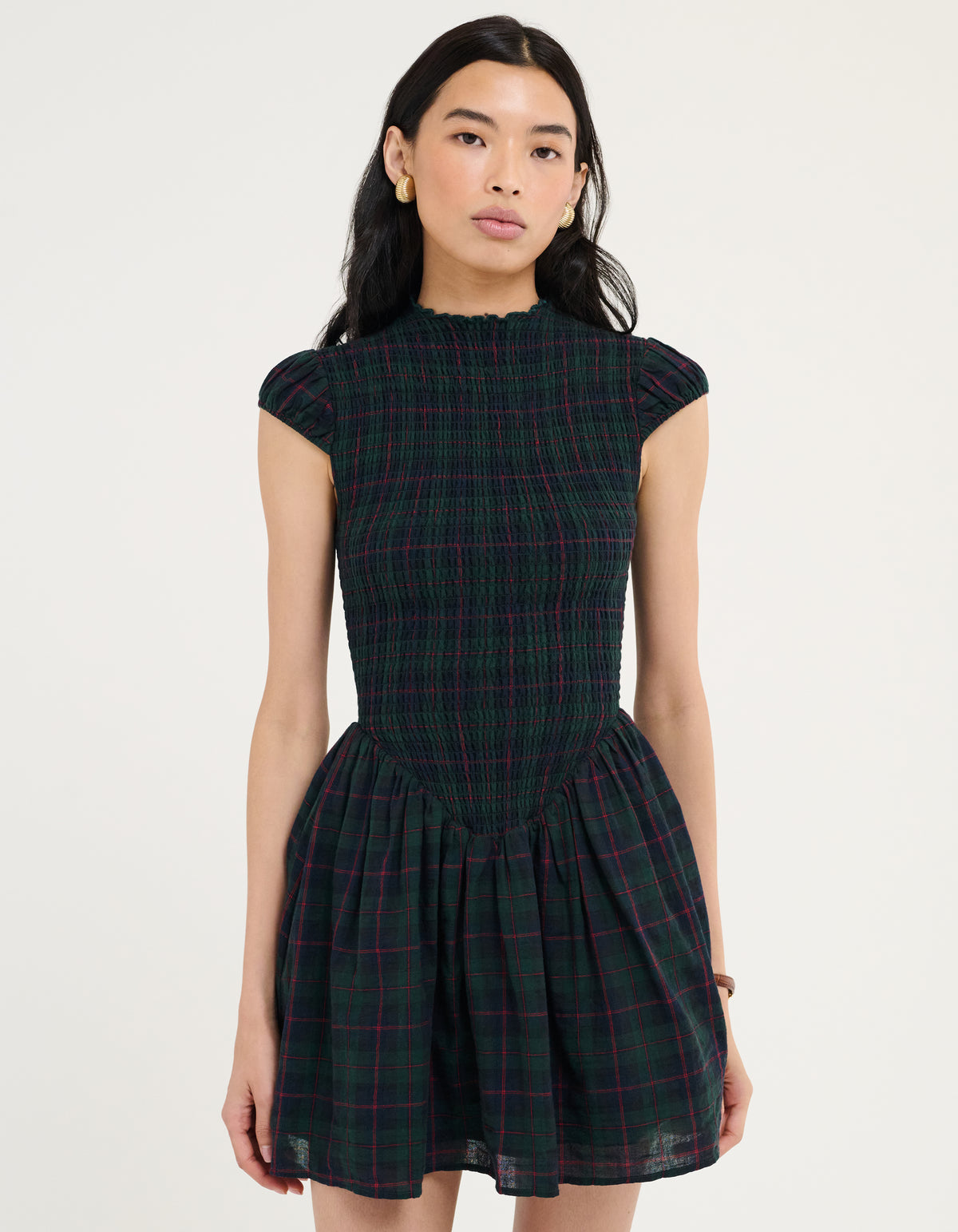 Women's Barclay Mini Dress in Mulberry Tartan