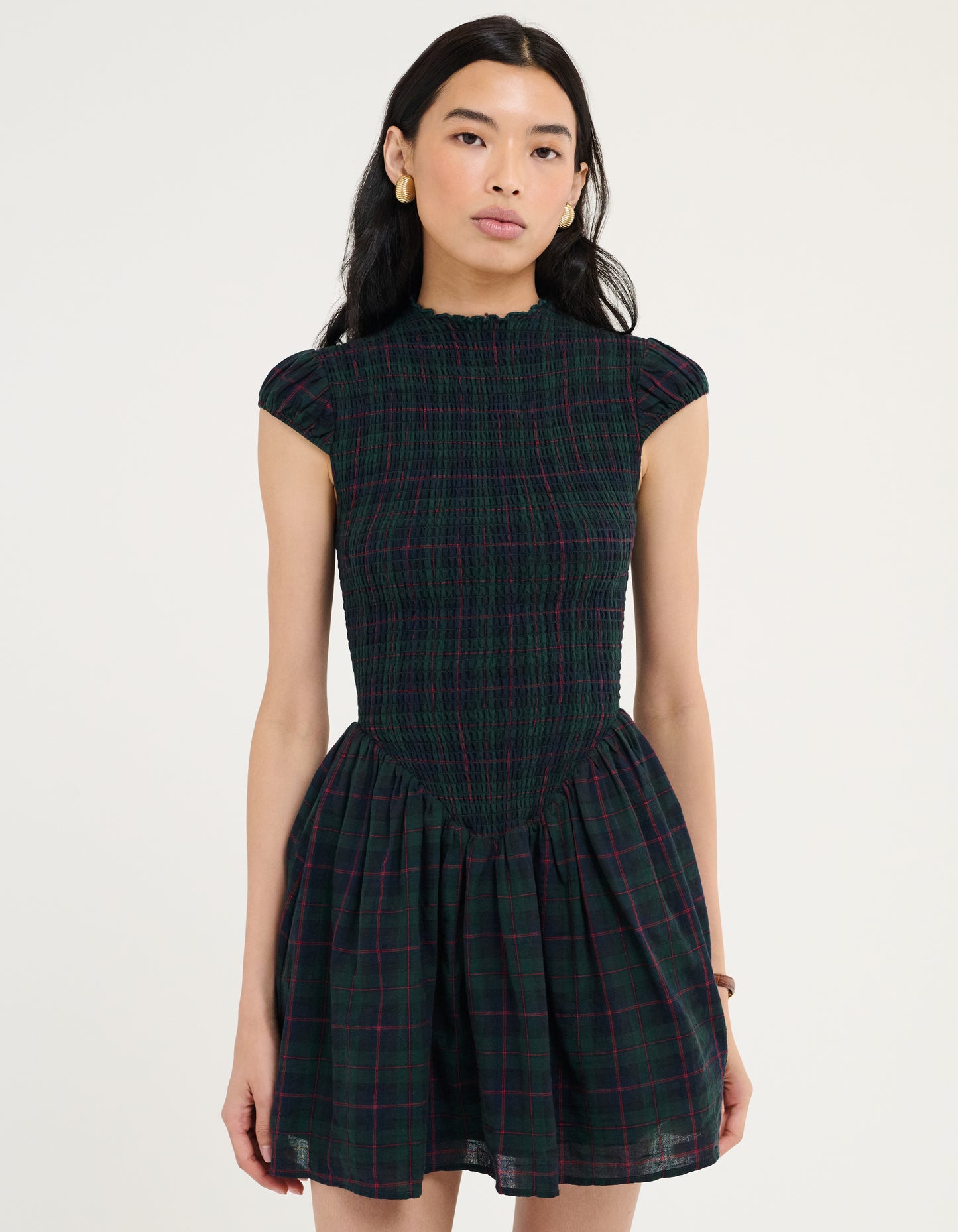 Women's Barclay Mini Dress in Mulberry Tartan